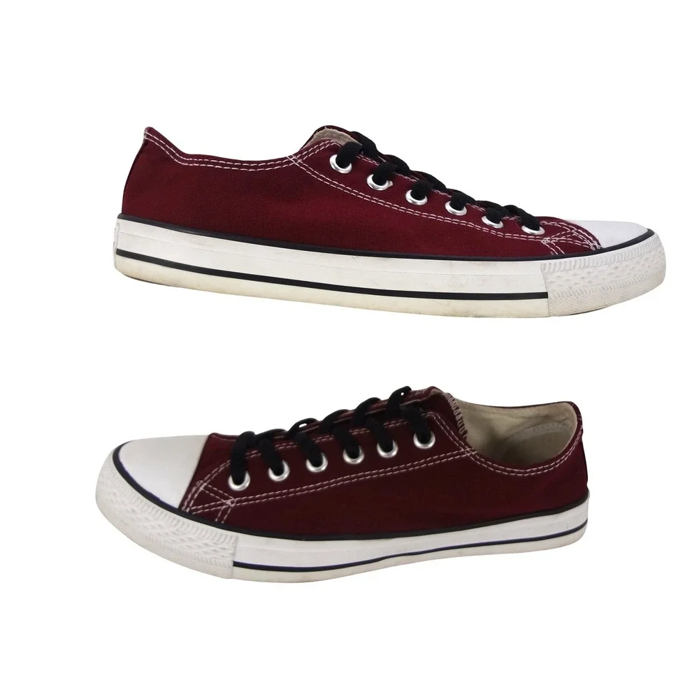 Converse All Star Low Top Burgundy Maroon Canvas Sneakers Mens‎ 7.5